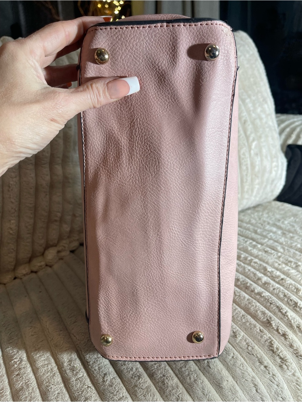 Michael Kors Pale Pink Leather Satchel with Gold Hardware - Picture 5 of 7